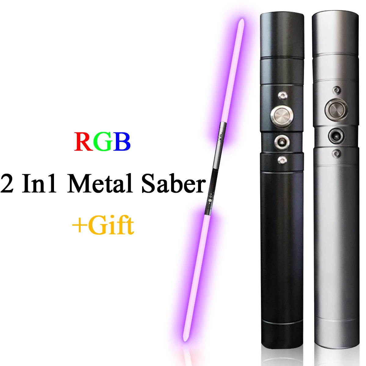 

Лазерный световой меч для мальчиков и девочек, 2 шт., светодиодные игрушки, мощный косплей, бластер, игрушка, двойсветильник вой меч со звуком...