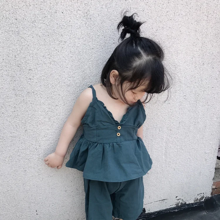 Комплекты одежды для малышей Милая Одежда девочек Детский комбинезон с оборками