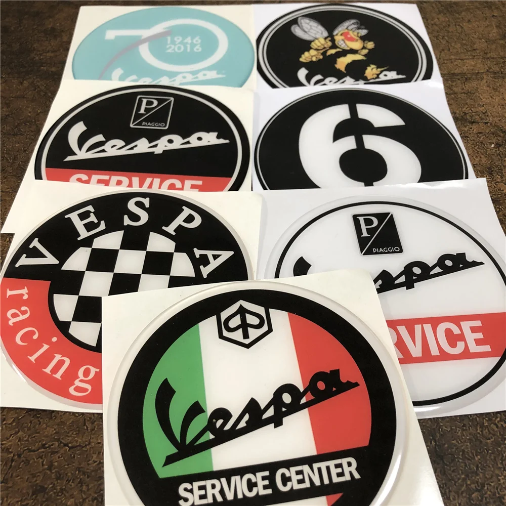 Мотоциклетный чехол с круглыми наклейками для Piaggio Vespa Service Sprint GTS GTV LX PX PRIMAVERA 50 125 150