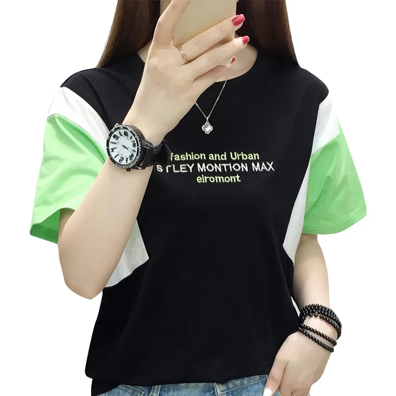 

BETHQUENOY Short Sleeve Orange Tshirts Clothes Cotton Tee Shirt Femme Summer Clothes For Women Top Camisetas Mujer 2021