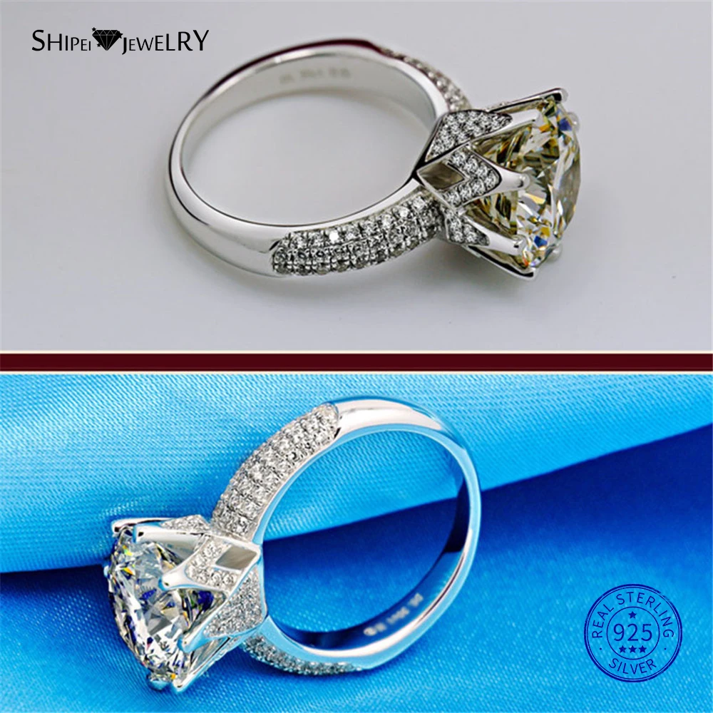 Женское Обручальное кольцо с муассанитом 100% карата из серебра 925 пробы |