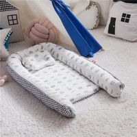8550cm portable crib travel bed baby nest bed with pillow infant toddler cotton cradle for newborn baby bed bassinet bumper