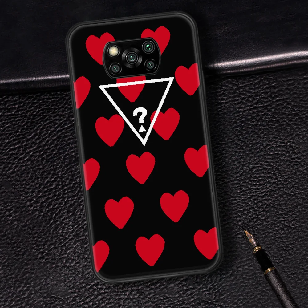 

GUESS Brand Phone Case Cover Hull For Xiaomi Mi A2 A3 8 9 SE 9T 10 10T Lite Pro Ultra Poco X3 black Prime Tpu Shell Painting