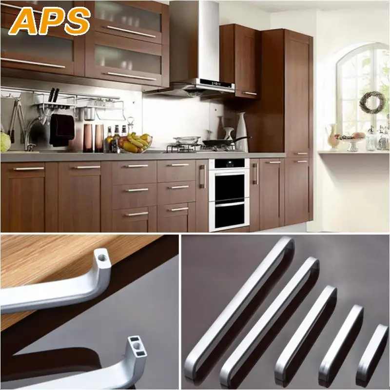 Алюминиевые ручки дверца кухонного шкафа прямые и для улучшения дома |