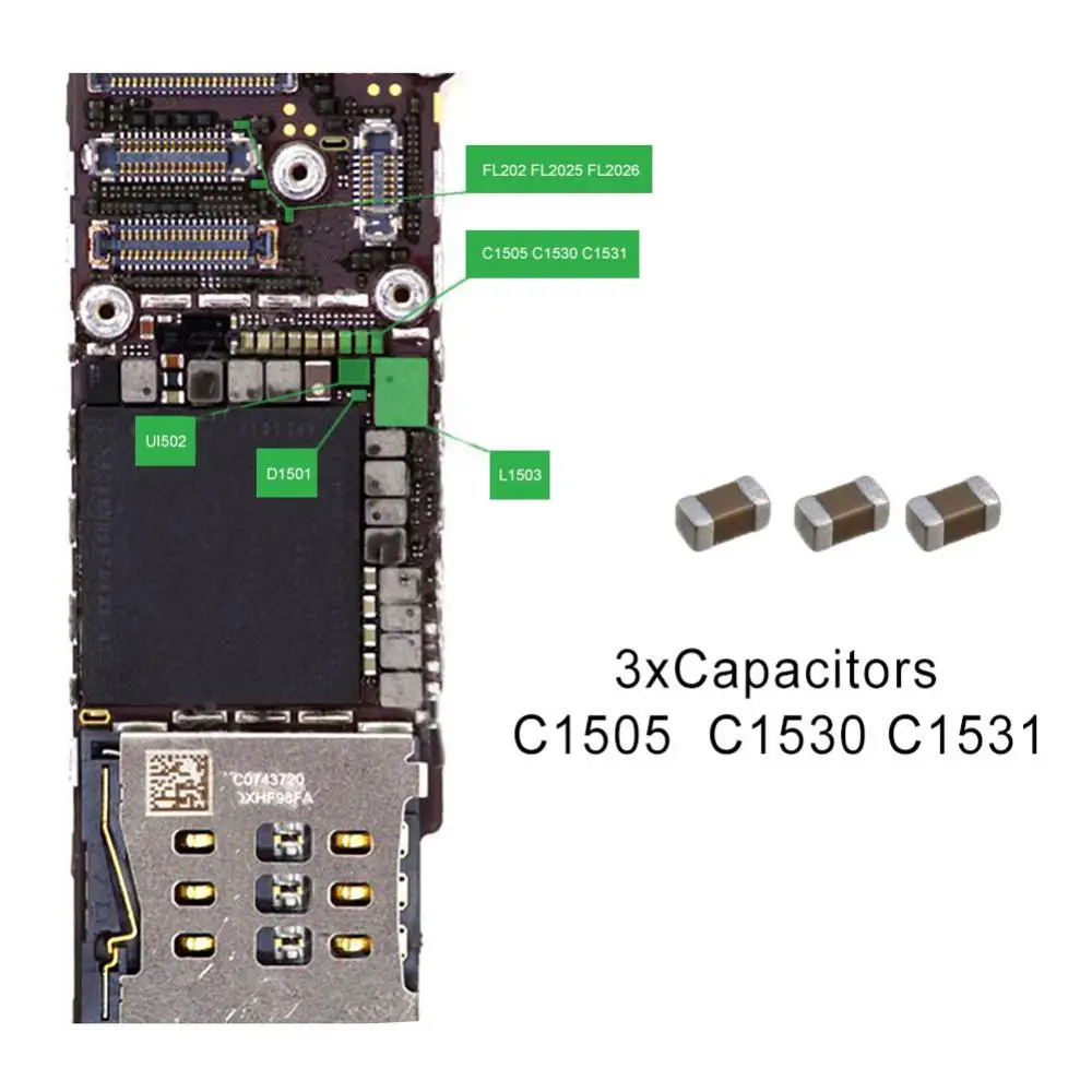 Запасные части для подсветки IC катушки Диод + фильтры полный комплект iPhone 5G/5S/6S/6