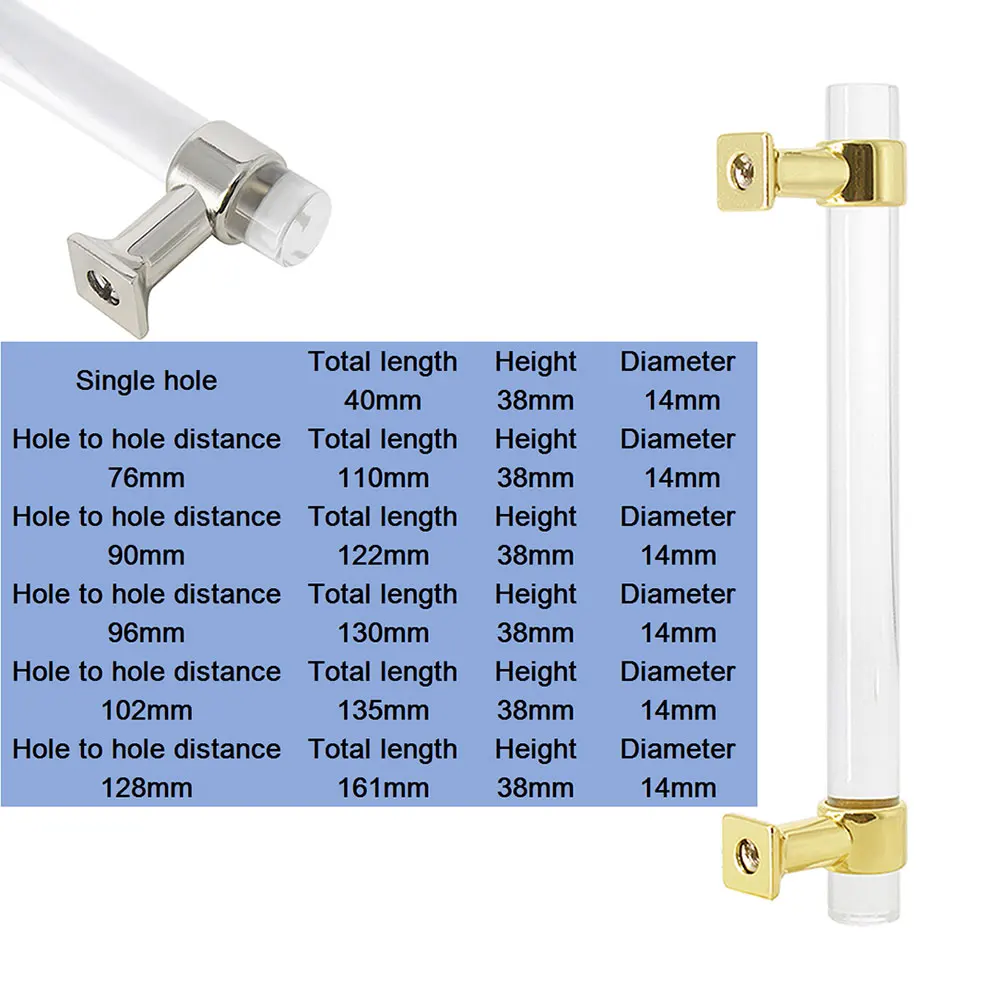 Probrico современная мебель ручки для выдвижных ящиков акриловые Т-образные шкафов