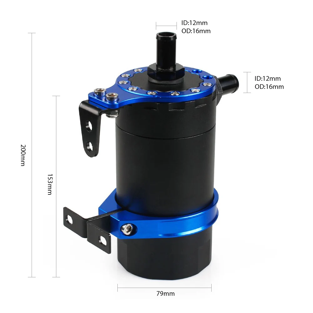 

Car Oil Pot Breathable Oil Catch Can Recycling Filter Tank Universal Car Modified Engine Gasoline Pot Accessories