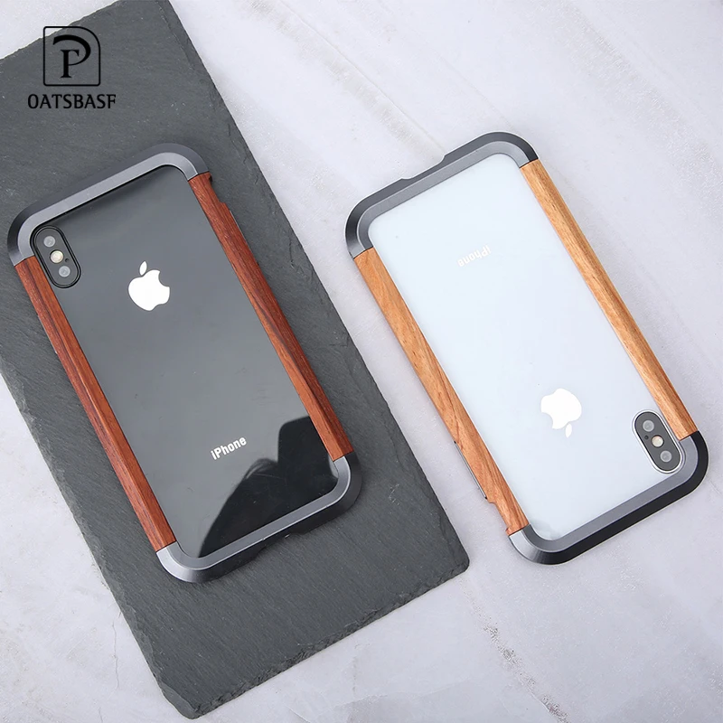 Железная деревянная рамка противоударный чехол для телефона для Iphone X XS Max чехол бампер задний Bover простой индивидуальный мобильный чехол для телефона