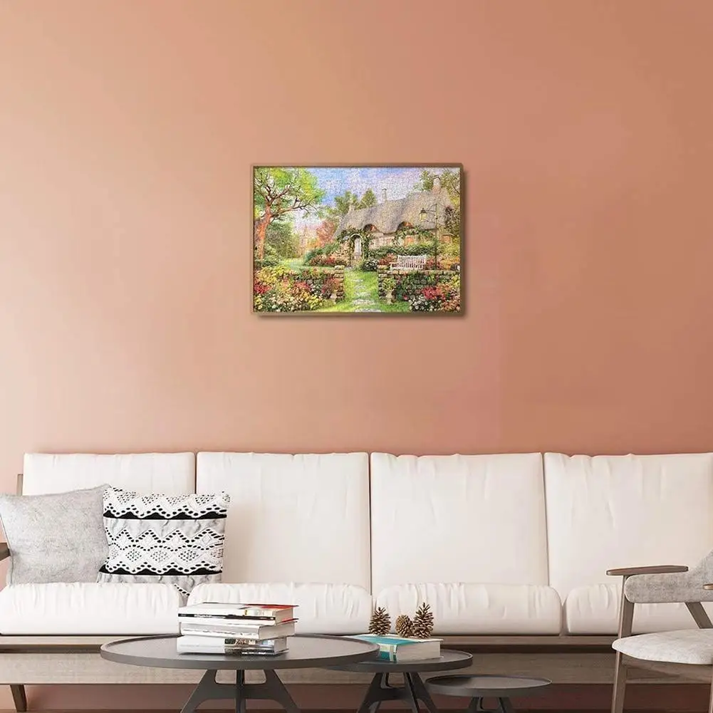 

Новый самодельный пазл из 1000 частей, цветной пазл, пейзаж, игры, интеллектуальный эстетический подарок для взрослых и детей, анимационный па...