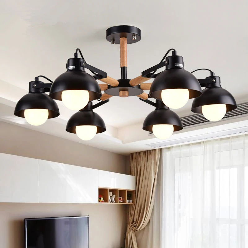 

Nordic modern 180 degree steering chandelier E27 LED wrought iron chandelier for kitchen living room bedroom restaurant hotel