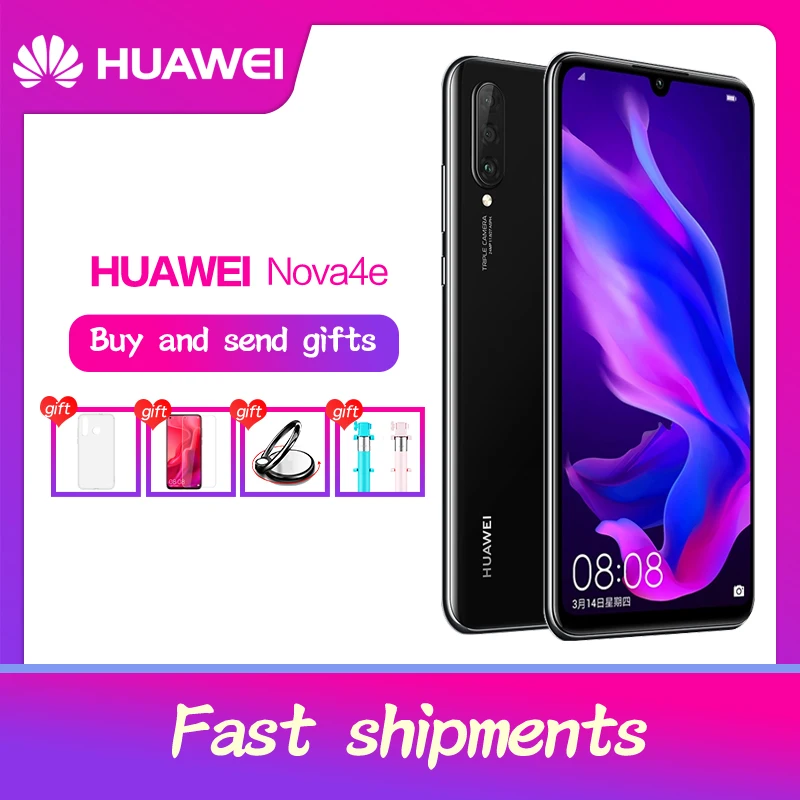 HUAWEI P30 Lite Nova 4e смартфон с 6 15 дюймовым дисплеем Android 9 0 двумя слотами для sim карт