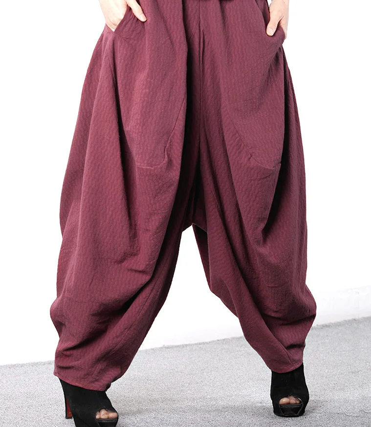 

IEQJ 2021 new spring and autumn fashion women clothes high waist harem pants pleated loose big size trousers WP71905