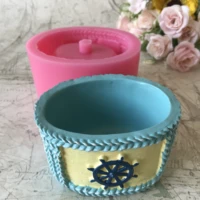 diy resin pot 3d silicone cake mould concrete flower vase cholcoate candle holder making baking cup molds