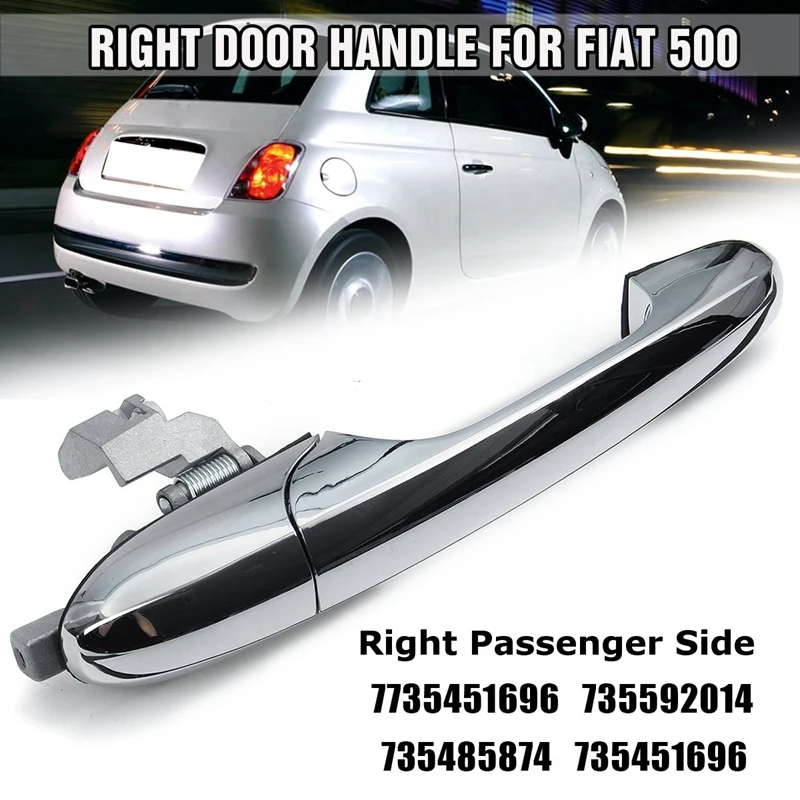 

Внешняя хромированная внешняя дверная ручка для Fiat 500 2012-2018 735592014 (левая БОКОВАЯ ручка водителя)