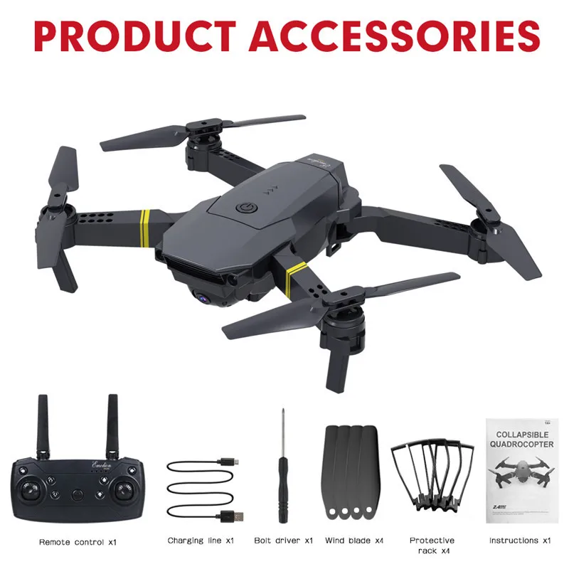HJHRC JY019 WIFI FPV с широкоугольной камерой 1080P HD 4K режим удержания высоты складной