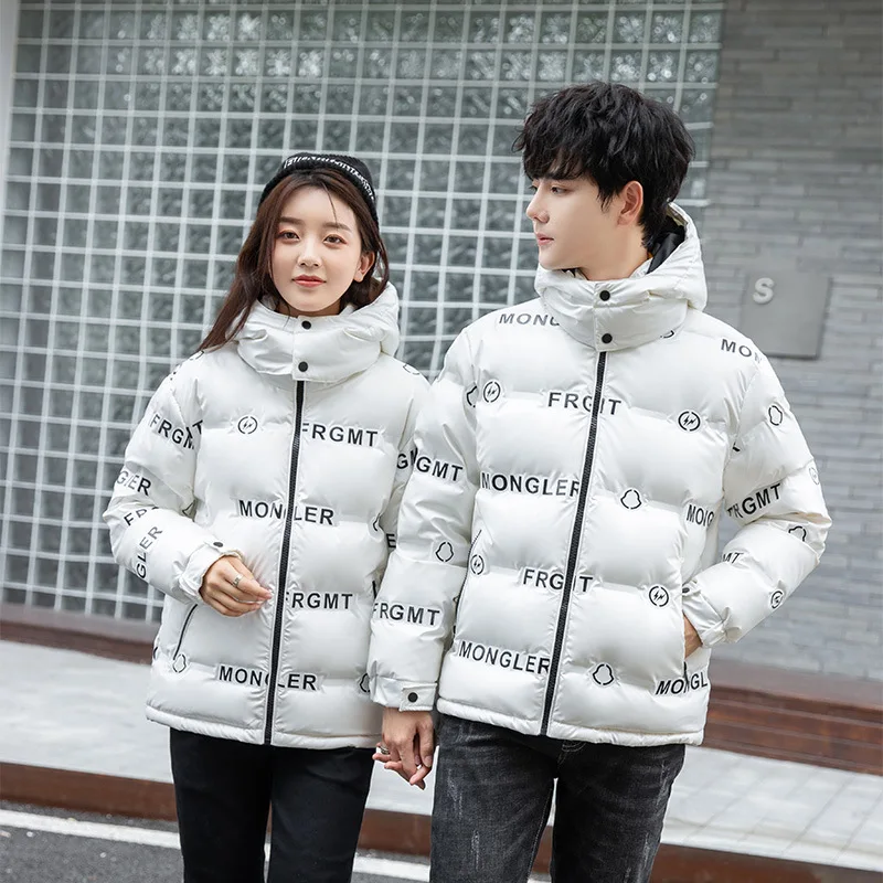 

-30 Degree Winter Men and Women's Thicken Warm Puffer Jacket Fashion Shiny Snow Windbreaker Waterproof White Duck Down Jackets