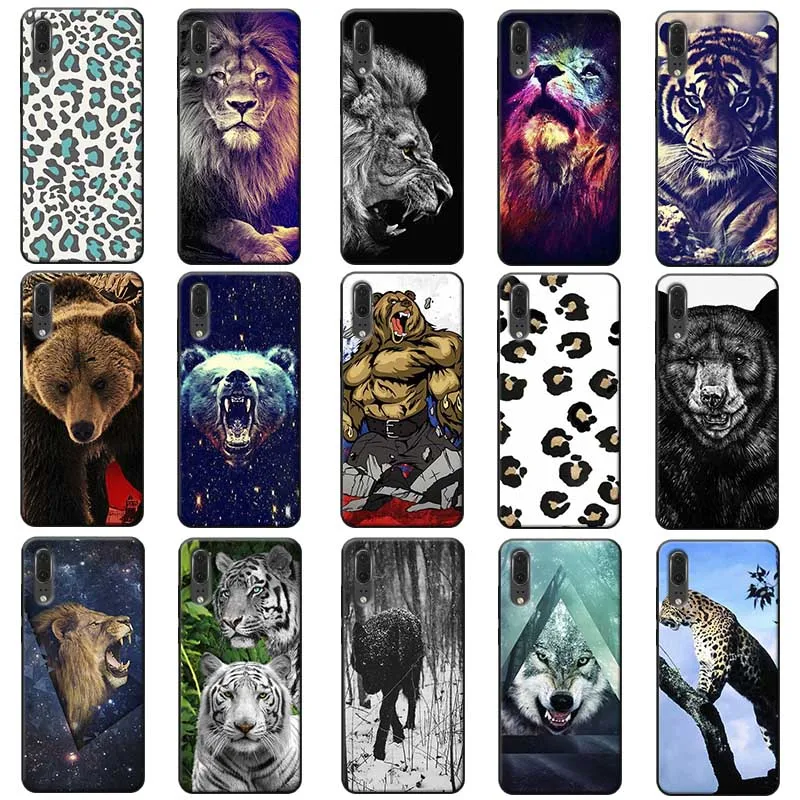 Тигр леопард пантера кожи яростное животное мягкий силиконовый чехол для