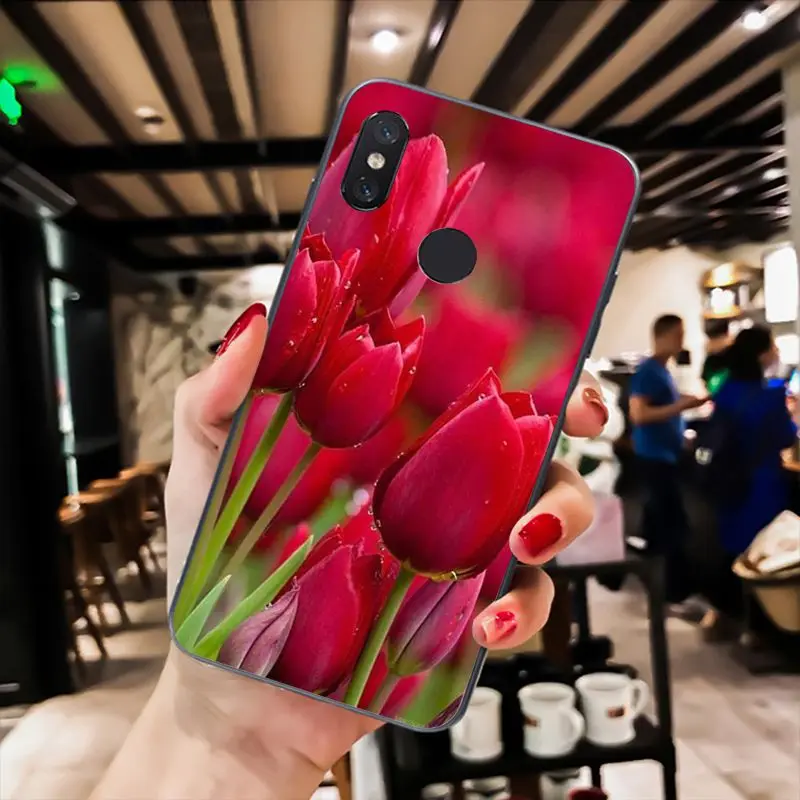 Maiyaca чехол для телефона с цветком тюльпана Xiaomi mi5 6 A1 A2 Lite Mi9 9SE mi8lite 8explorer Pocophone F1 |