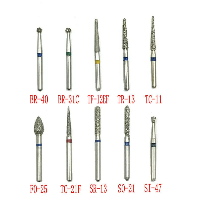10 шт./компл. стоматологических алмазных боров (сверла высокой Скорость шлифовка