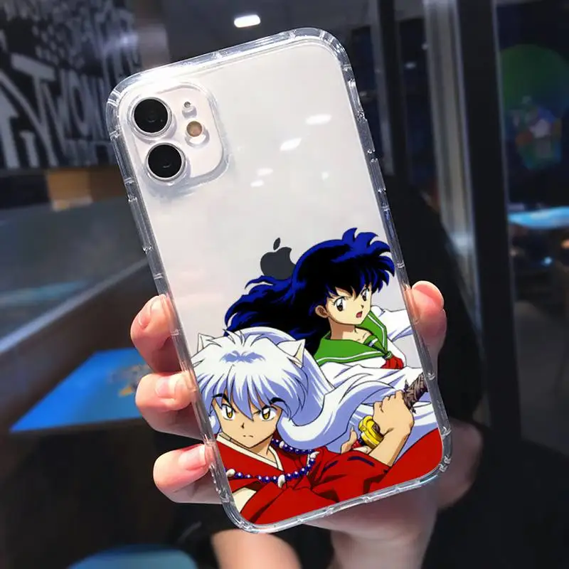 

Anime Inuyasha Hot Selling Fashion Phone Case Transparent soft For iphone 5 5s 5c se 6 6s 7 8 11 12 plus mini x xs xr pro max