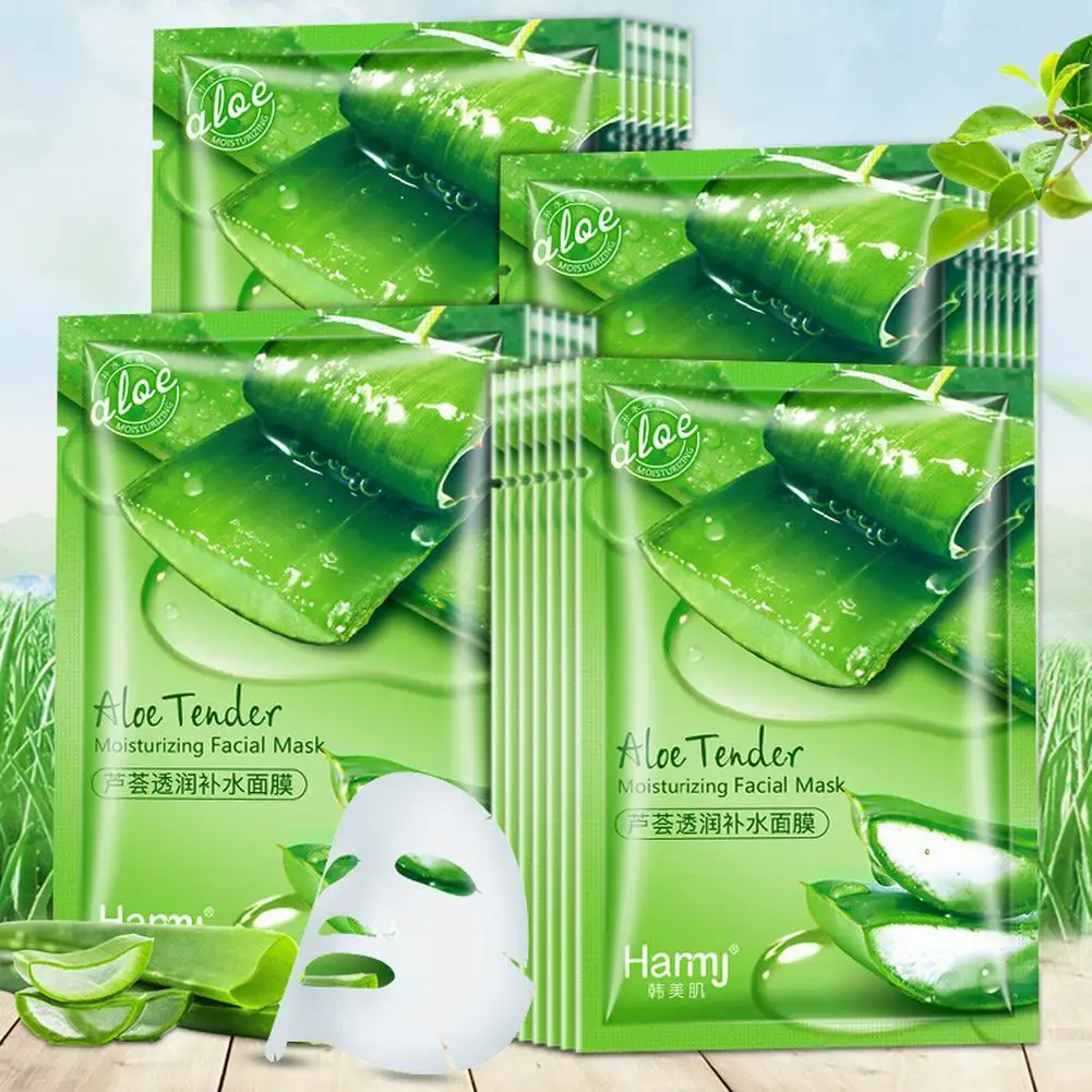 

Natural Aloe Vera Gel Face Mask Remove Acne Control Oil Depth Replenishment Moisturizing Wrapped Mask Shrink Pores