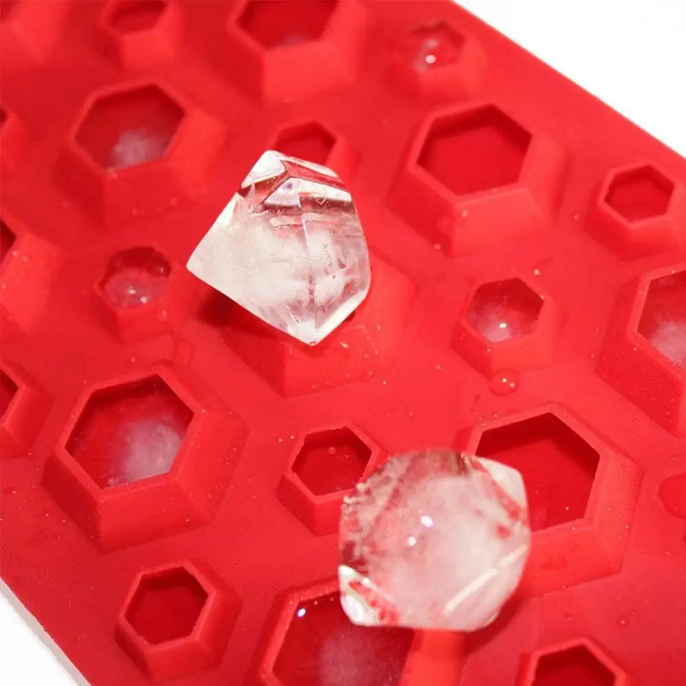 

Silicone 3D Diamonds Ice Cube Mold Gem Cool Ice Cube Chocolate Soap Tray Mold Fodant Moulds Diamond Ice Cube Mold Kitchen Tools