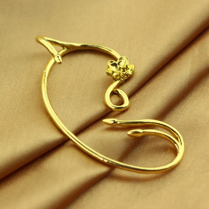 Красавица и Чудовище Белль косплей серьги без ушей клипсы красная роза цветы