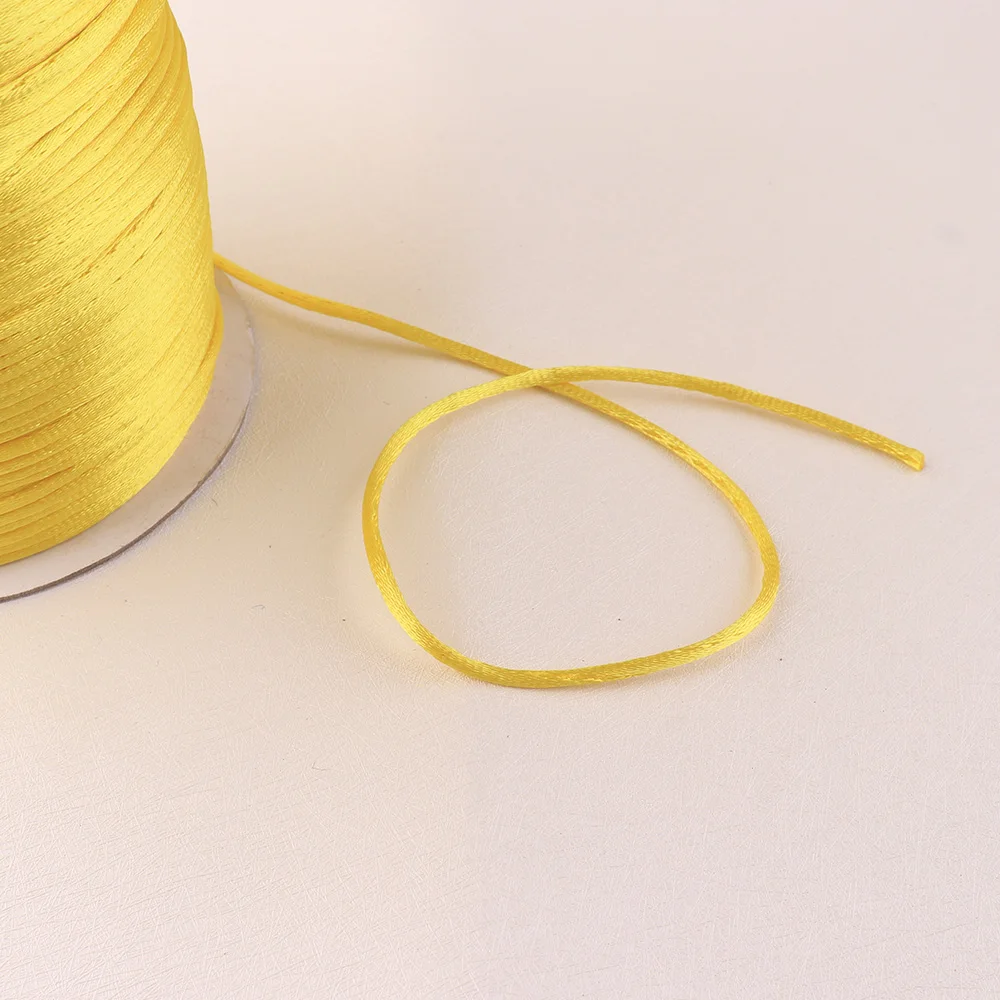 1 5 мм китайский узел макраме шнур желтый/фиолетовый атласный для бисероплетения