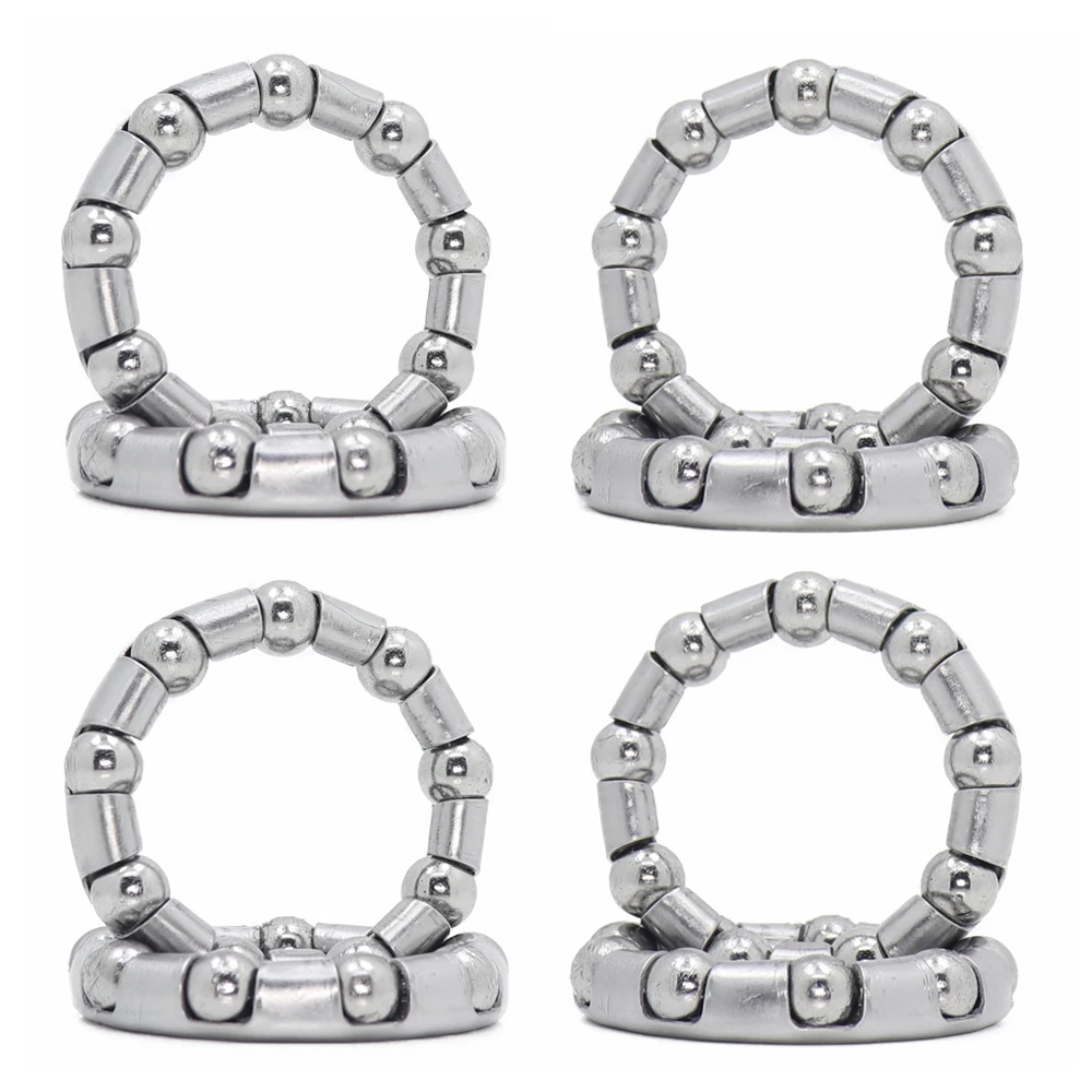 

Caged Ball Bearings OD 45mm 8PCS Rear Bike Wheel Hub Headset Crankshaft Pivot Retainer Steel Oversize 9 Balls Bearing 45 mm