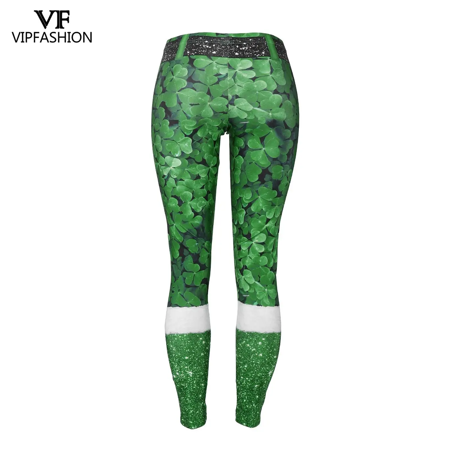 Модные женские леггинсы VIP 2020 нового дизайна на День Святого Патрика клевер удачи