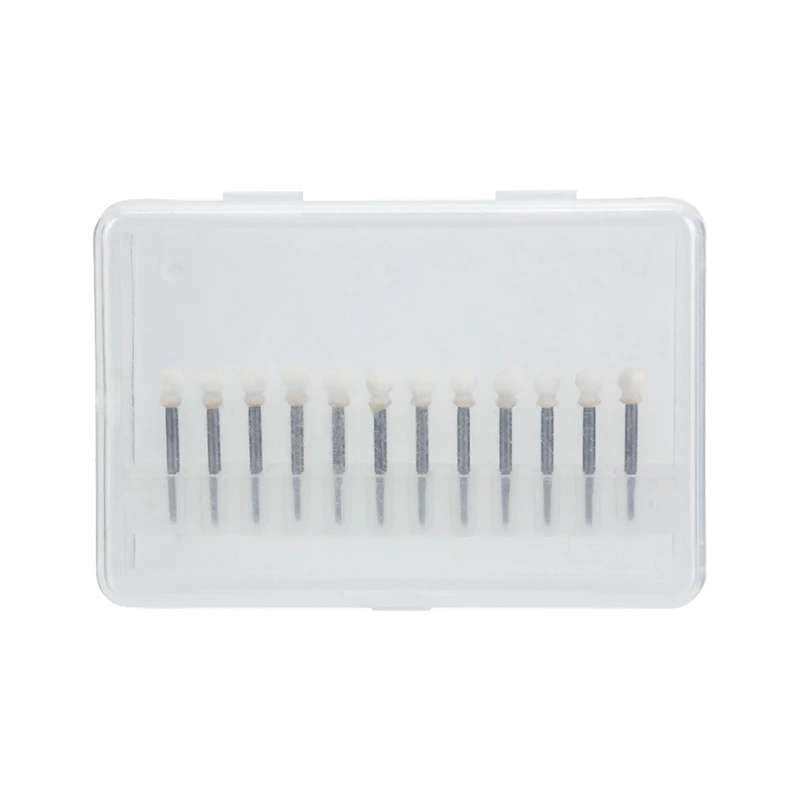 

Новинка, 12 шт., круглый белый камень для полировки, ФГ, боры FL2, насадка для износа, подходит для высокоскоростного наконечника, 1,6 мм, стоматол...