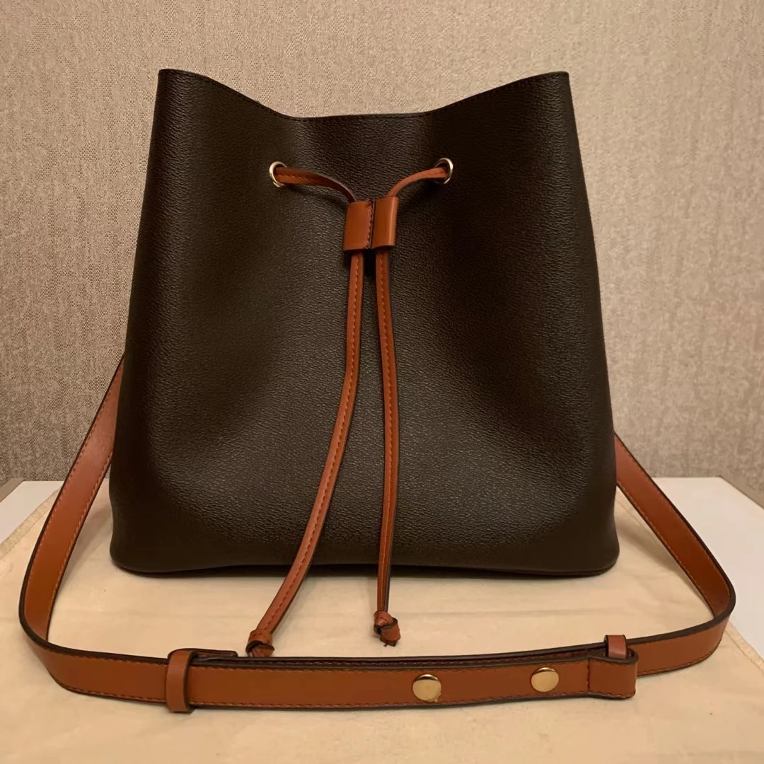 

Genuine Leather Neonoe Women Handbag Luxury Designers Crossbody Shoulder Bag Top-quality Drawstring Bucket Bags