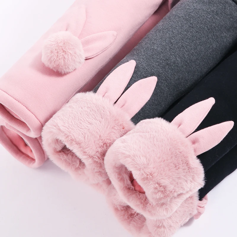 Мягкие Легинсы из чистого хлопка для девочек зимние Хлопковые Штаны с мультяшным