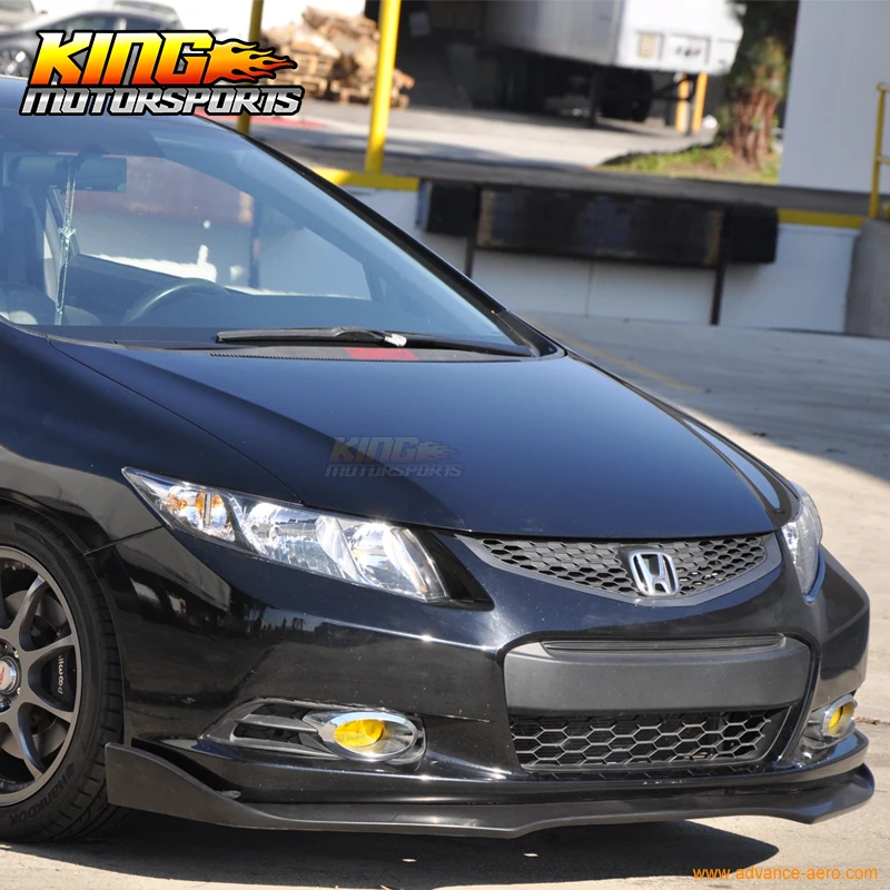 Спойлер для переднего бампера подходит Honda Civic купе 2012 2013|chin spoiler|front bumper lipbumper lip |