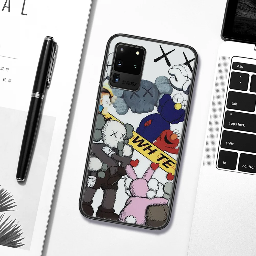 

Cartoon Kaw Trendy Brand Phone Case For Samsung Galaxy S 6 7 8 9 10 E 20 UITRA FE 21 Edge Note 8 9 10 Plus black Cell Soft