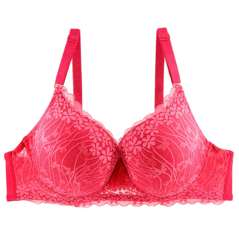 Сексуальный кружевной бюстгальтер женский нижнее белье размера плюс пуш ап