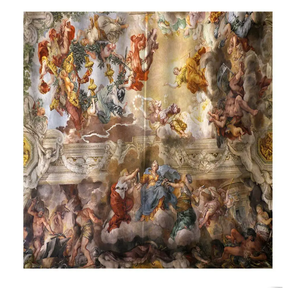 

Custom European style angel Blackout Curtains For Digital Print Living Room Bedroom Window Drapes Sets (Left and Right Side)