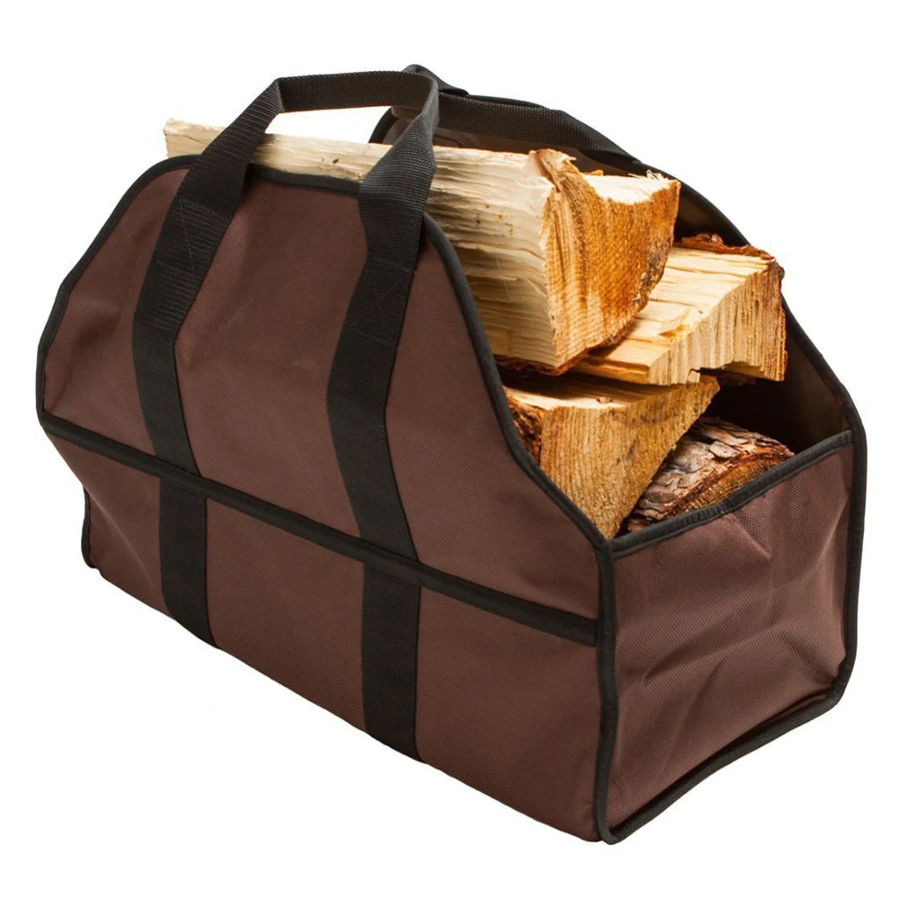 

Heavy Duty Canvas Firewood Carrier Wood Log Holder Indoor Fireplace Firewood Totes