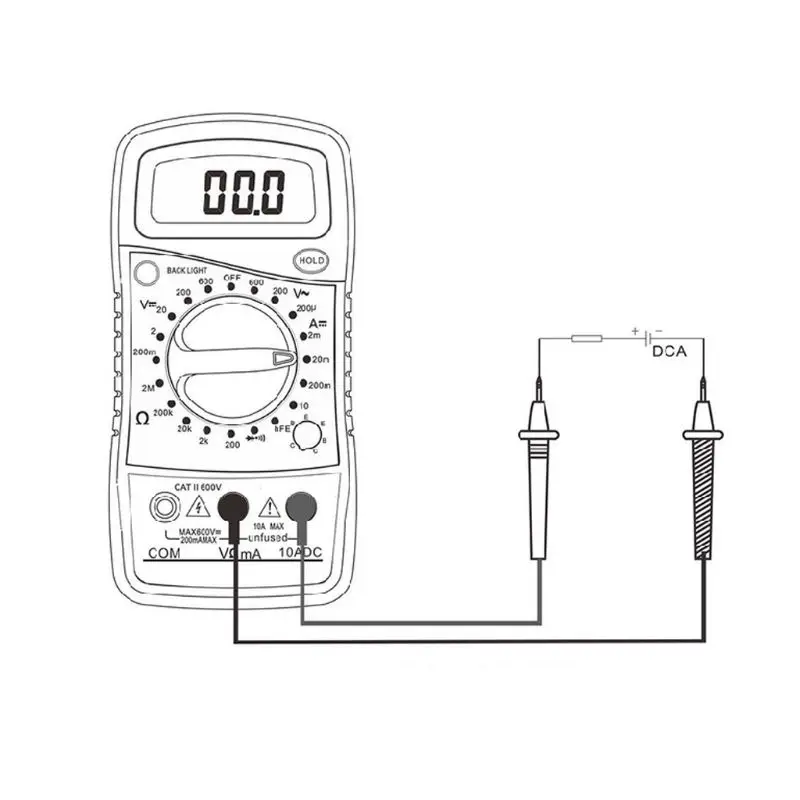 OOTDTY DT850L Handheld Digital Multimeter LCD Display 1999 Counts AC/DC Tester Ammeter A5YD | Инструменты