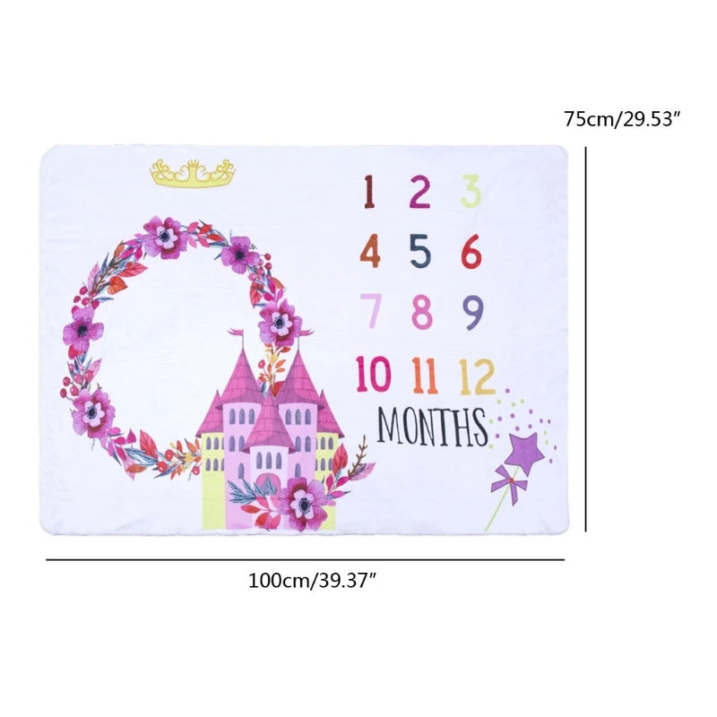 

Baby Soft Flannel Photography Monthly Photo Newborn Children Milestone Blanket