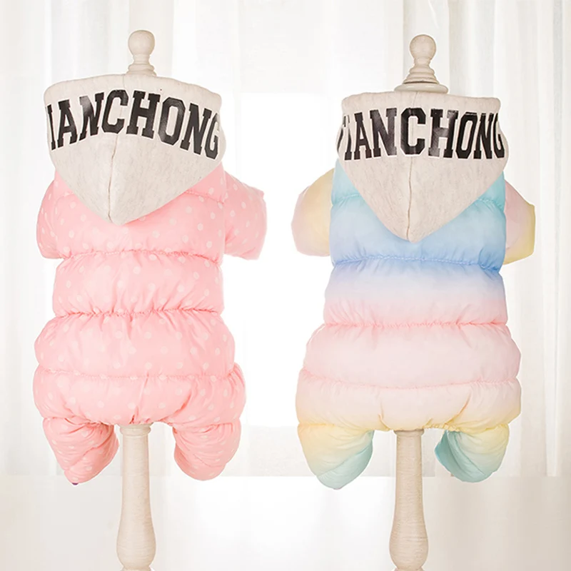 2019 зимняя одежда для собак теплая куртка толстое хлопковое пальто