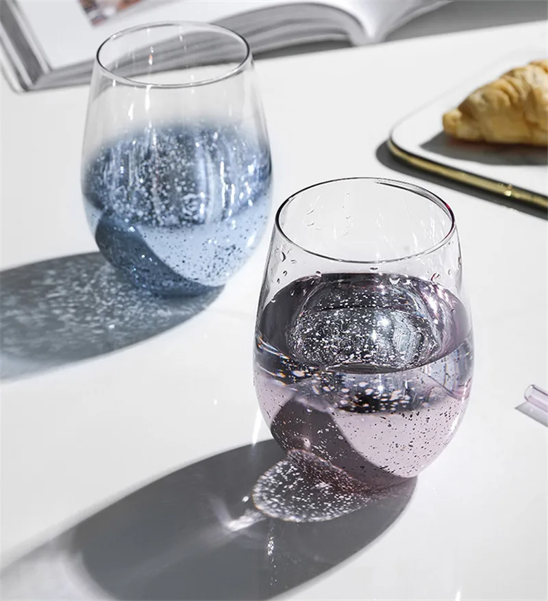 Скандинавские прозрачные стеклянные чашки со звездами термостойкие пивные