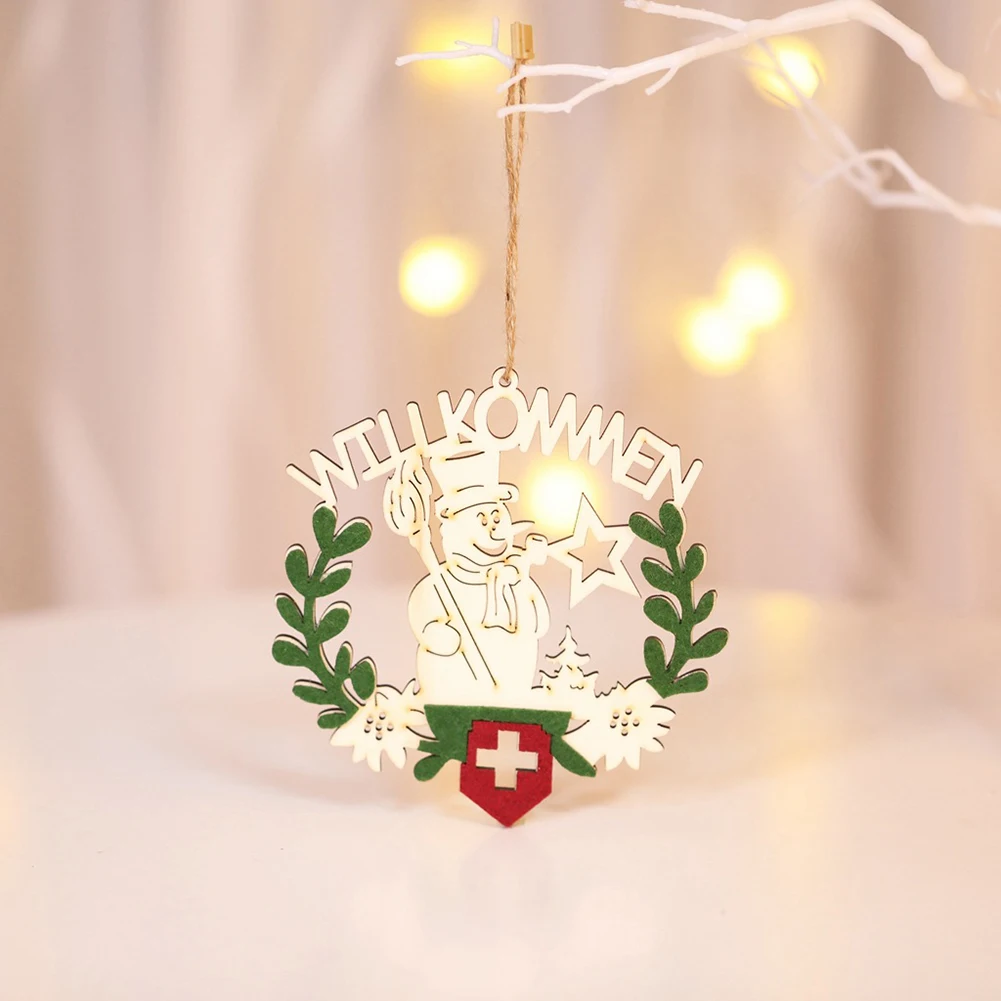 3 шт. деревянное Рождественское украшение Эльзы буквы кулон рождественские