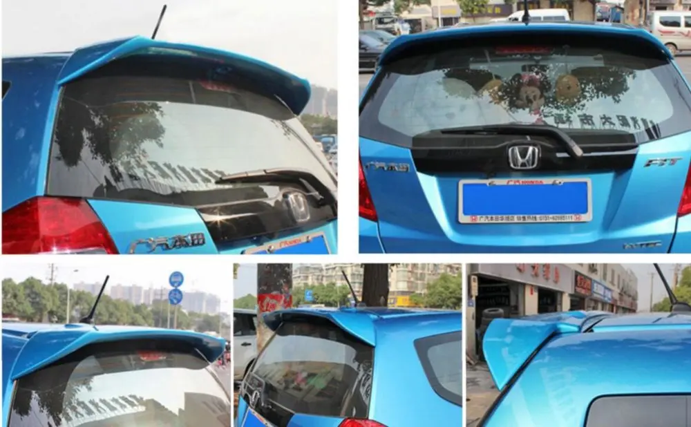 Неокрашенный задний спойлер RQXR из АБС-пластика на крышу для honda jazz fit 2008-2013 |