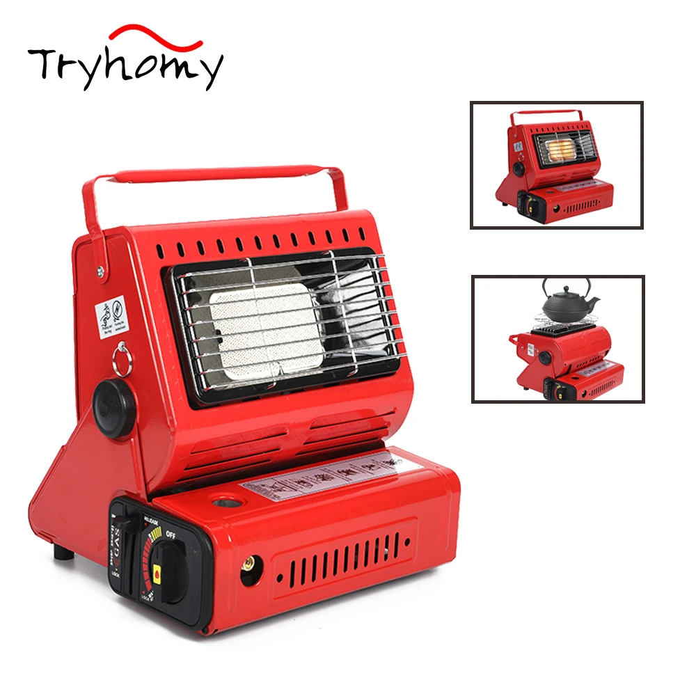 Portable Camping Heater Outdoor Cooker Gas Heater For Fishing Hiking Picnic Winter Multifunction Dual-Purpose Use Stove Heater