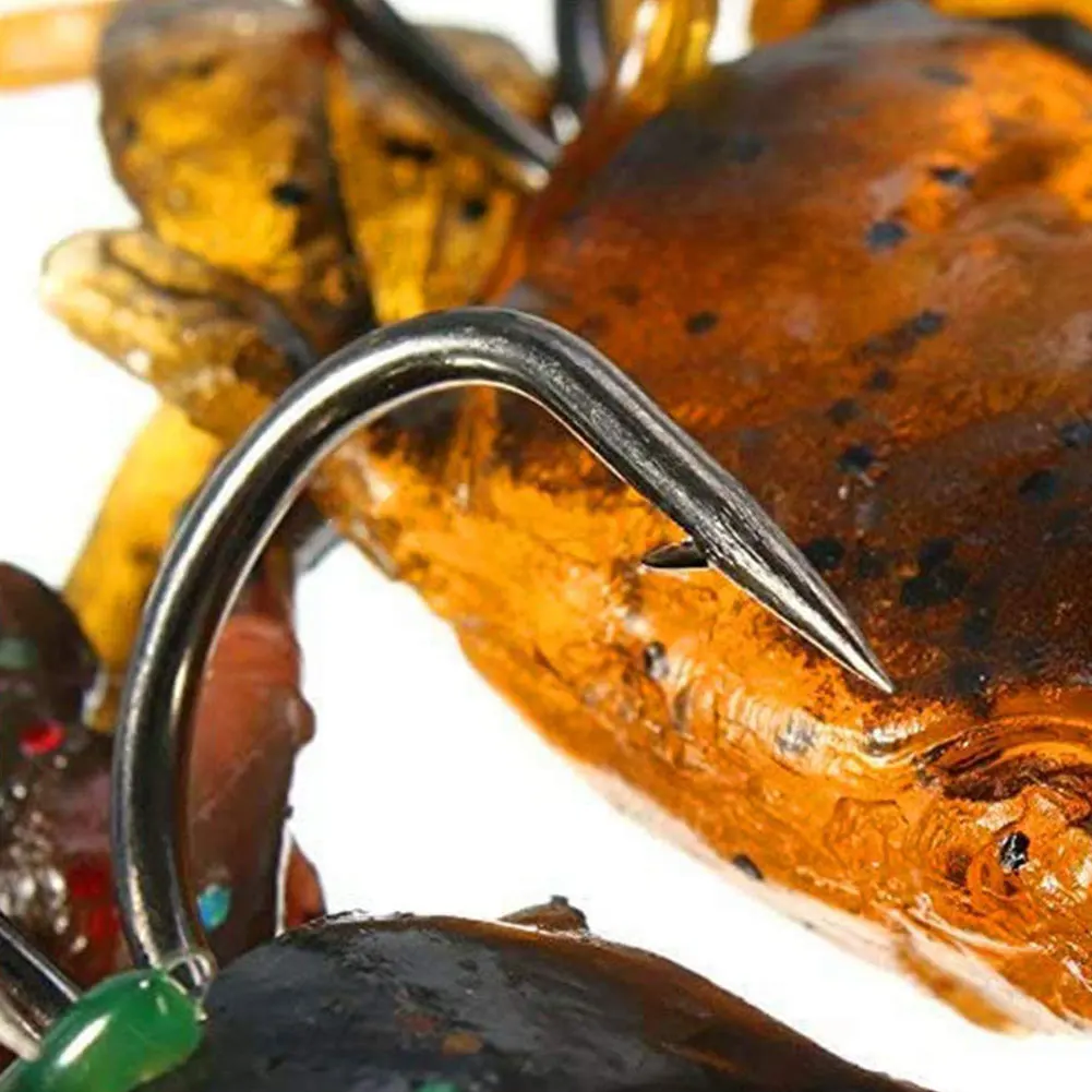 

Bassdash 3pcs/Lot Artificial Fishing Lures Crab Lure Bait 3D Simulation Soft Fish Bait With Sharp Hooks 10cm 35g Crab Lure