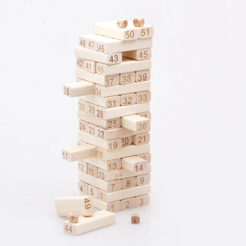 Креативный новый деревянный Цифровой конструктор Дженга игра для мозгов модная