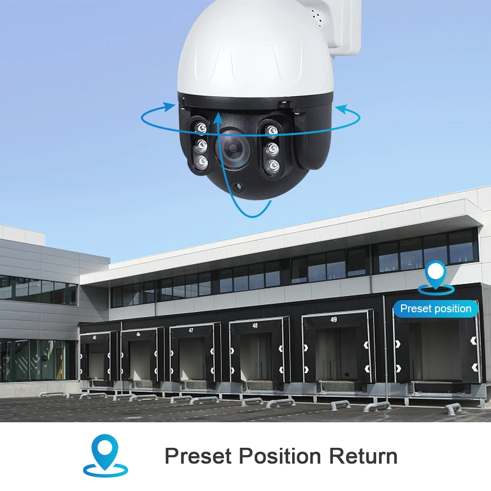 INQMEGA 5MP HD наружная камера безопасности WiFi 20X Zoom Clear IP66 водонепроницаемый AI