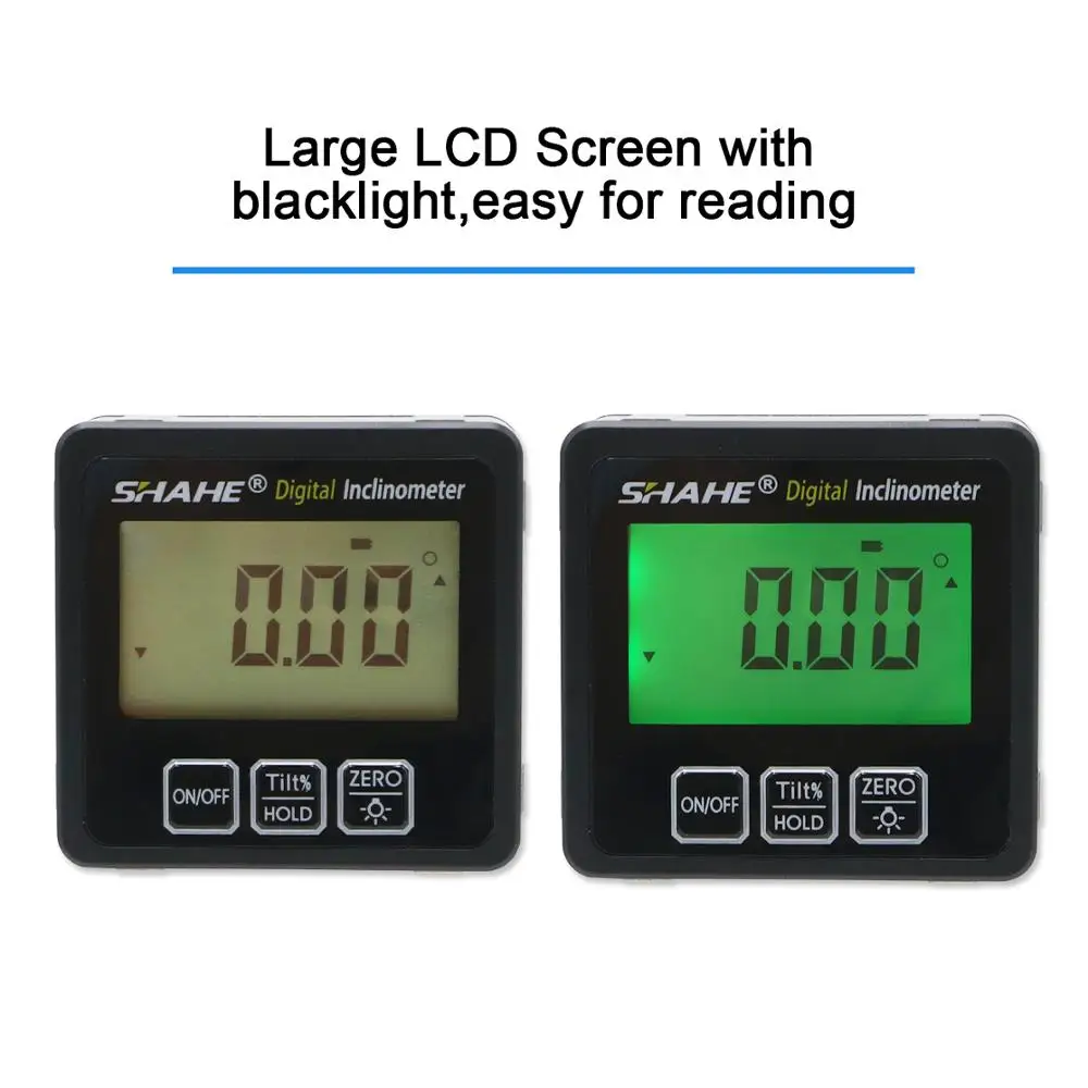 Цифровой транспортир SHAHE из алюминиевого сплава уклономер уровень цифровой