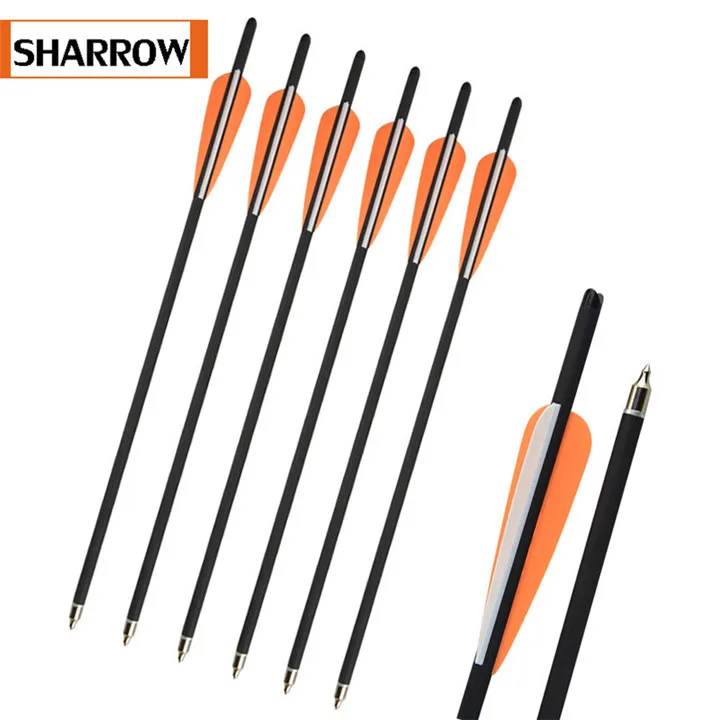 6/12 шт 17 &quotстрельба из лука смешанный карбоновый вал арбалетные болты стрела